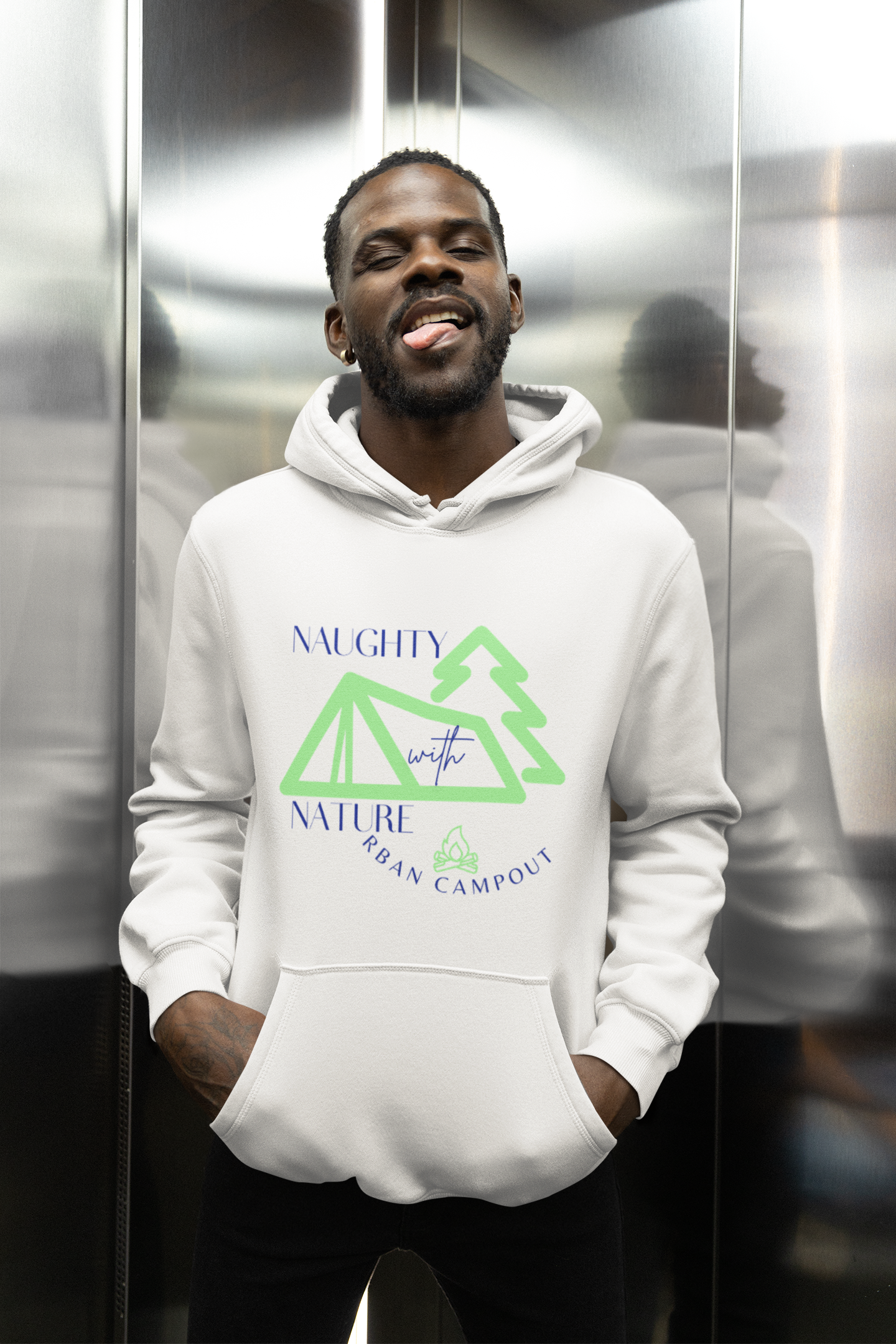 I første omgang revidere Arbejdsgiver Unisex NwN Logo Hoodie - Naughty with Nature Urban Campout